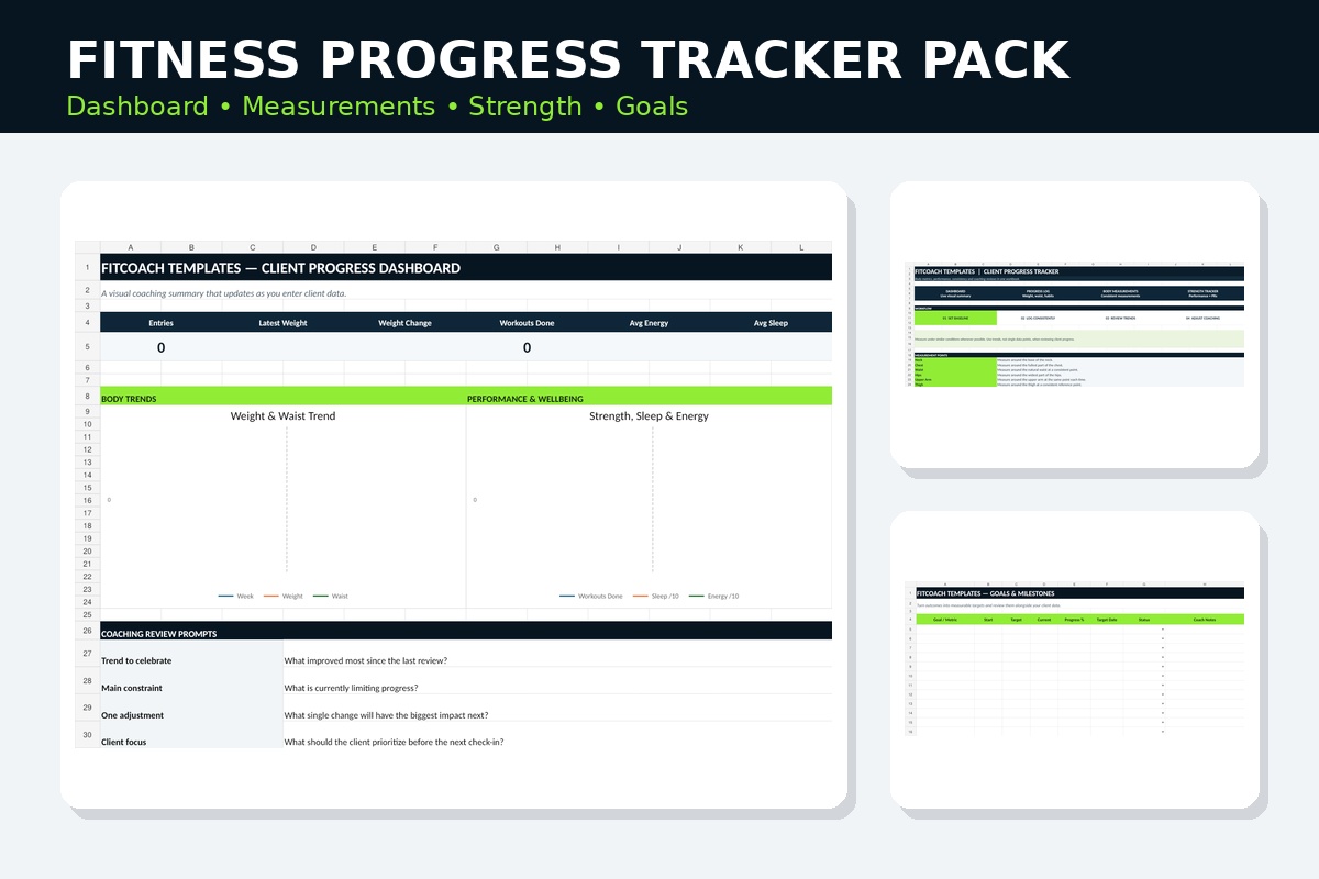 Fitness Progress Tracker Pack preview